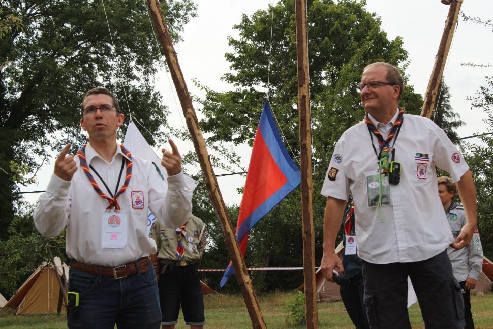David Vadebeulque (à gauche) et Philippe Clément (à droite) Les scouts de L’Armée du Salut en France fêtent leurs 100 ans-Facebook-scoutmob-aout-2019