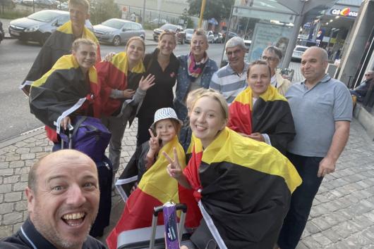 Des jeunes ukrainiens en visite en Belgique