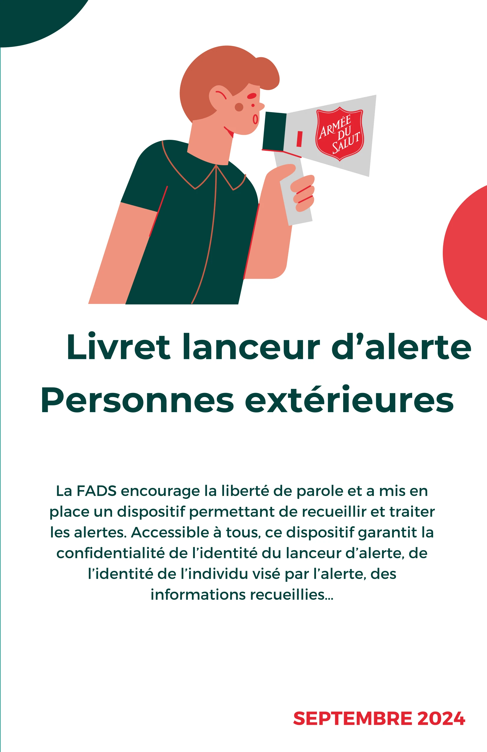 Fondation de l’Armée du Salut – Livret lanceur d’alerte