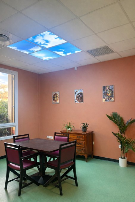 Salon de l'unité protégée de la résidence Braquehais