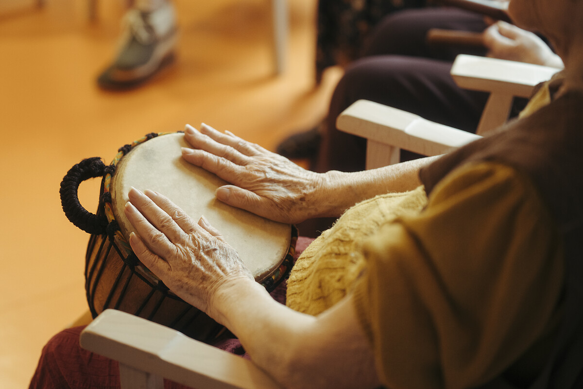 Séance de musicothérapie