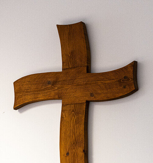 Congrégation Armée du salut - Poste de Nîmes Janvier 2024.• Croix en bois.• illustration